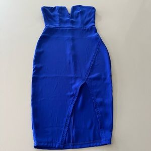 NWT Superdown Revolve strapless midi dress